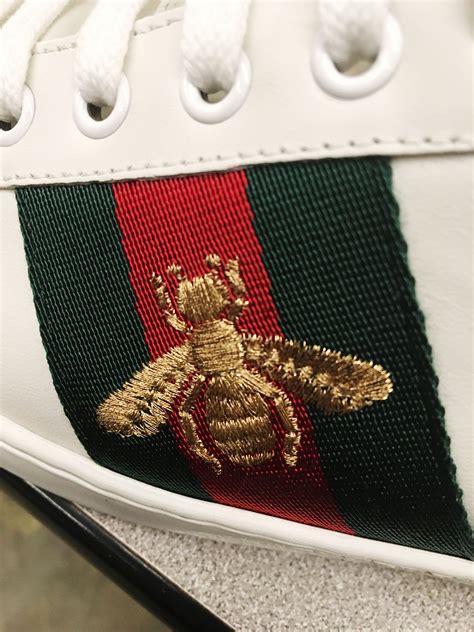 gucci swarovski shoes with bee|Gucci ace sneakers with bee.